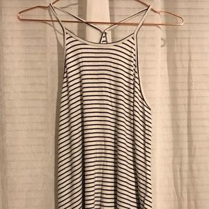 Old Navy Racerback Ribbed Striped Shirt Tunic Tank